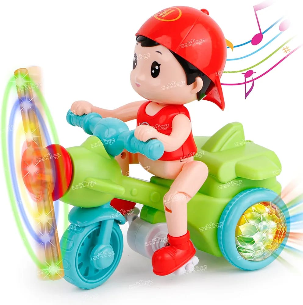 Novelty Boys Electric Tricycle, Lights And Music Boys Electronic Toy, Cute Stunt Motorcycle Toy Novelty Boys Electric Tricycle, Lights And Music Boys Electronic Toy, Cute Stunt Motorcycle Toy